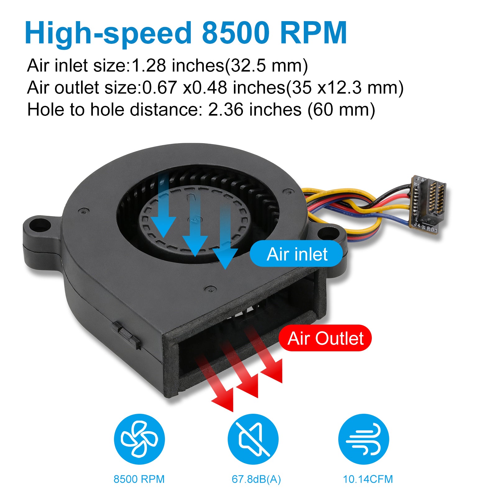 P1 Series 5015 Cooling Blower Fan for Bambu Lab P1P P1S