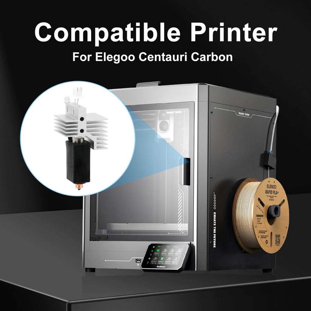 Upgraded Ceramic Heat Break Hotend Kit for Elegoo Centauri Carbon | High Temp Resistant, Smooth Extrusion, Anti-Clog