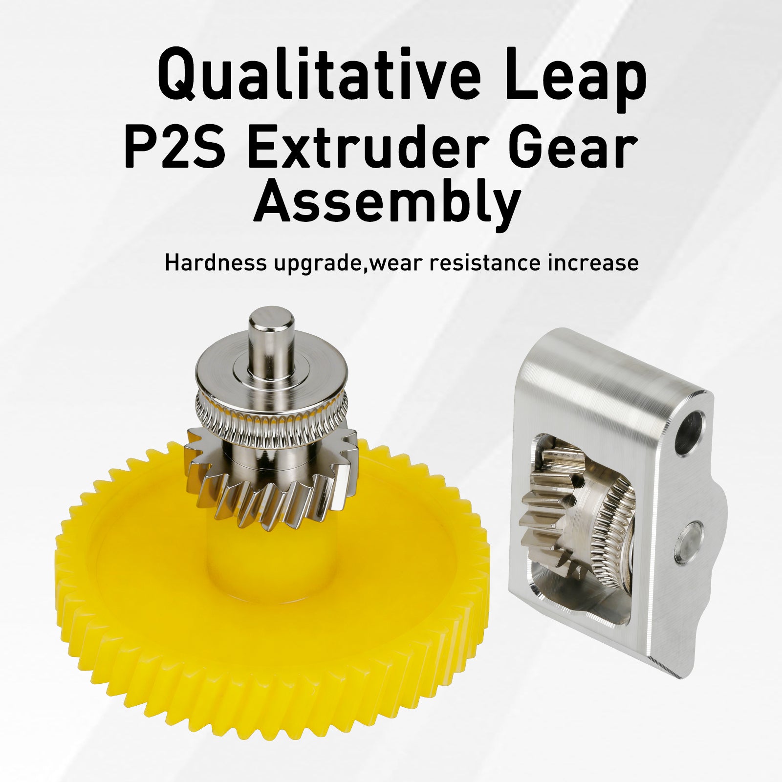Nickel-Plated Hardened Steel Extruder Gear Kit for Bambu Lab P2S – Wear-Resistant Upgrade for Smooth & Stable Filament Feeding