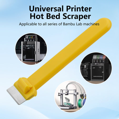 3D Print Removal Tool with SK5 Steel Blade for Bambu Lab A1 Mini P1 X1 – Fast Cleaning Build Plate Scraper with Comfortable Grip Handle