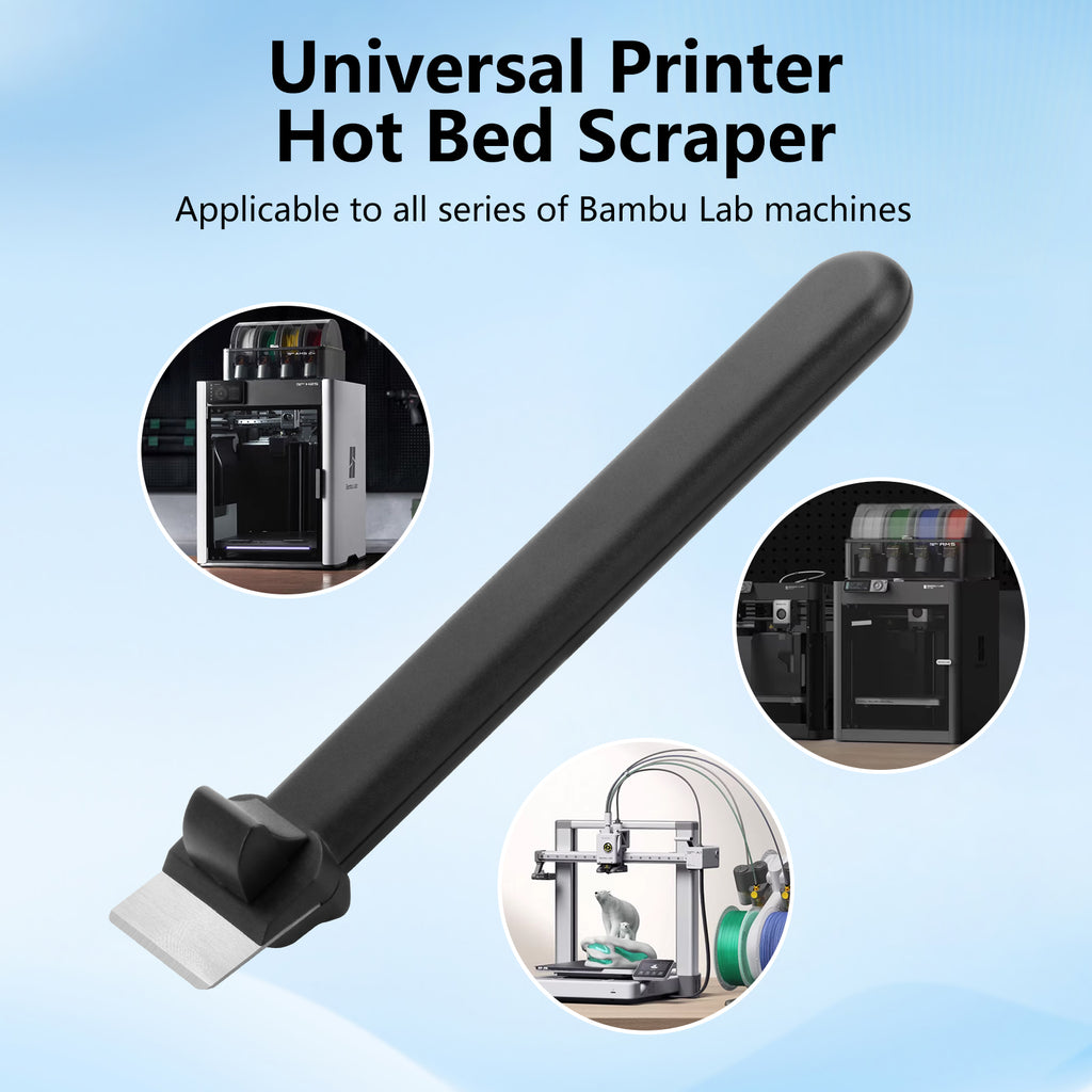 SK5 Steel Blade 3D Printer Scraper for Bambu Lab A1 Mini / P1 / X1 / Creality printer– Durable Build Plate Print Removal Tool