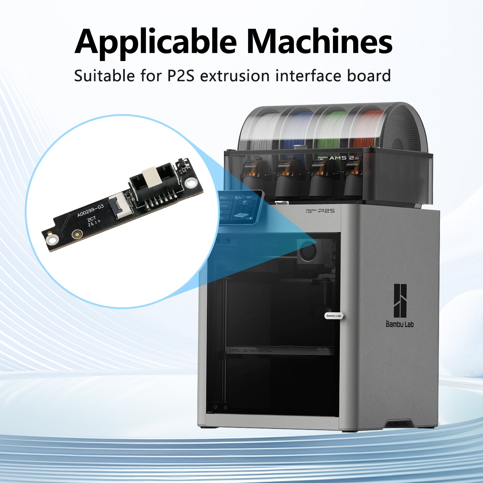 Extruder Connection Board for Bambu Lab P2S 3D Printer – Stable Signal Control & Reliable Replacement Part