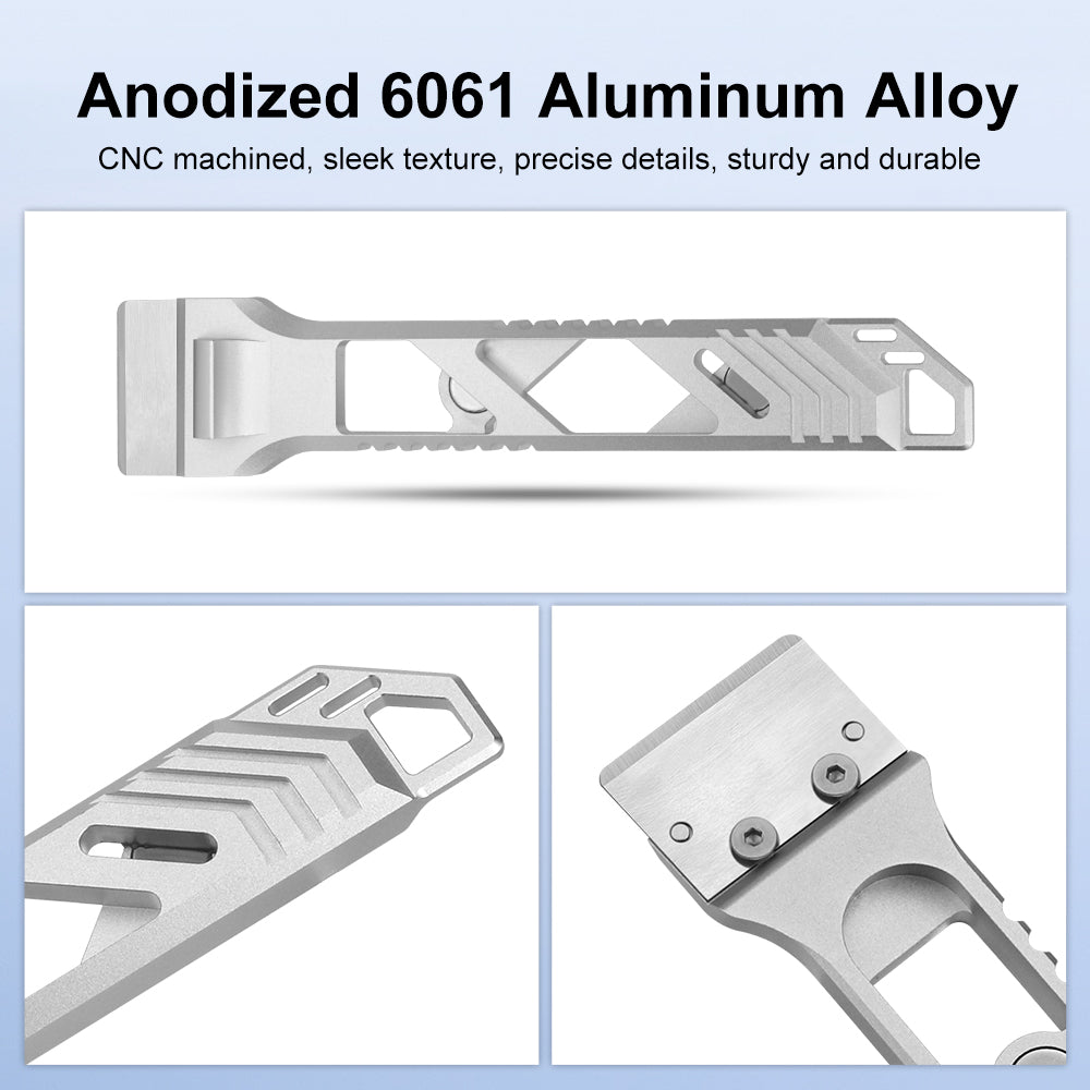 All Metal Hot Bed Scraper with SK5 Blade – Professional 3D Printer Accessory Tool for Bambu Lab, Creality, Voron