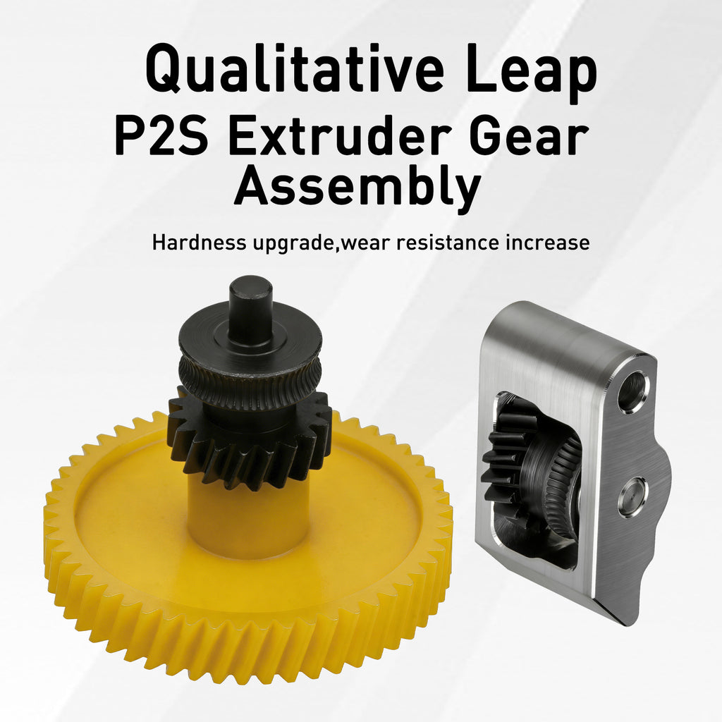 Upgraded Hardened Steel Extruder Gear for Bambu Lab P2S, High Strength Wear-Resistant Extruder Drive Gear Kit