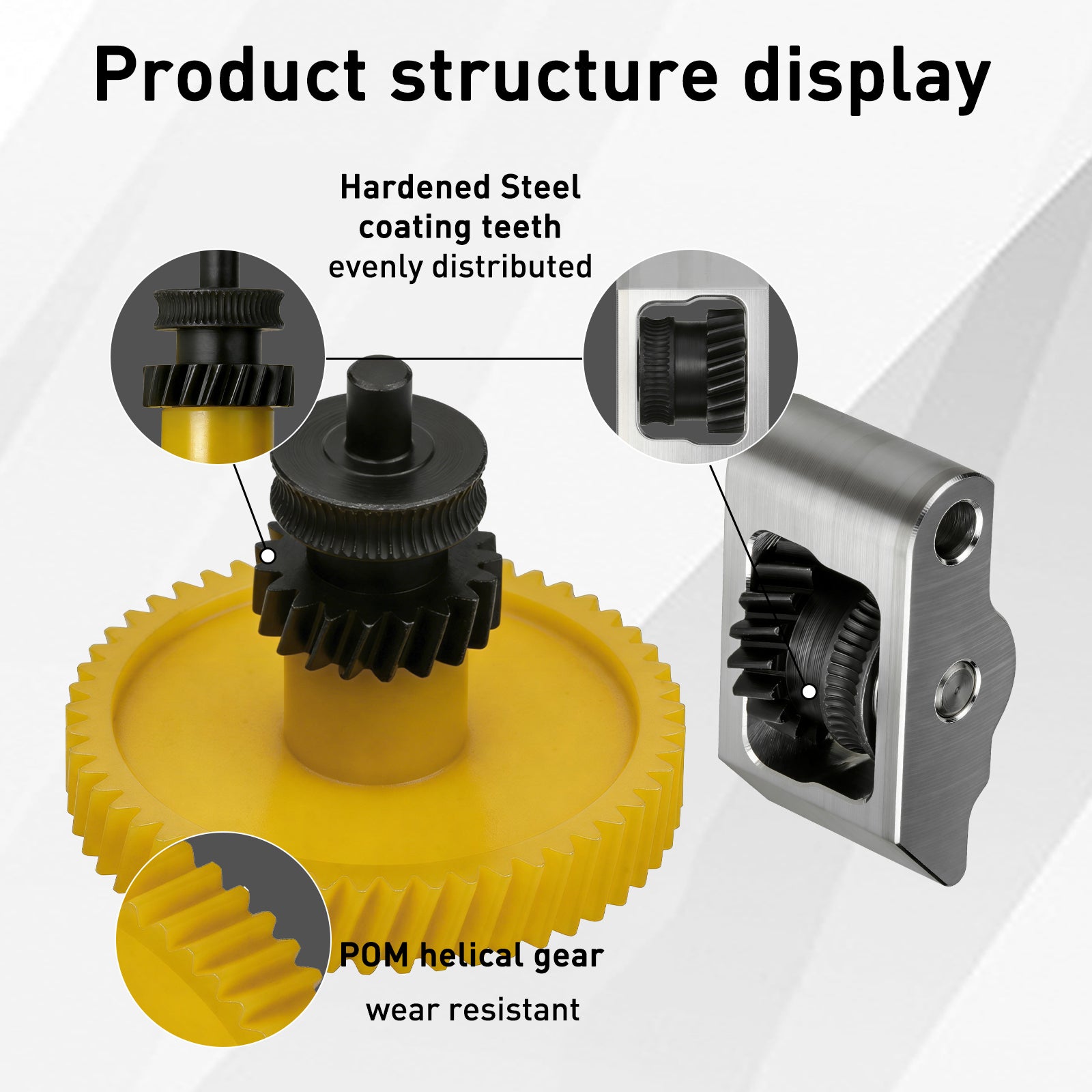 Upgraded Hardened Steel Extruder Gear for Bambu Lab P2S, High Strength Wear-Resistant Extruder Drive Gear Kit