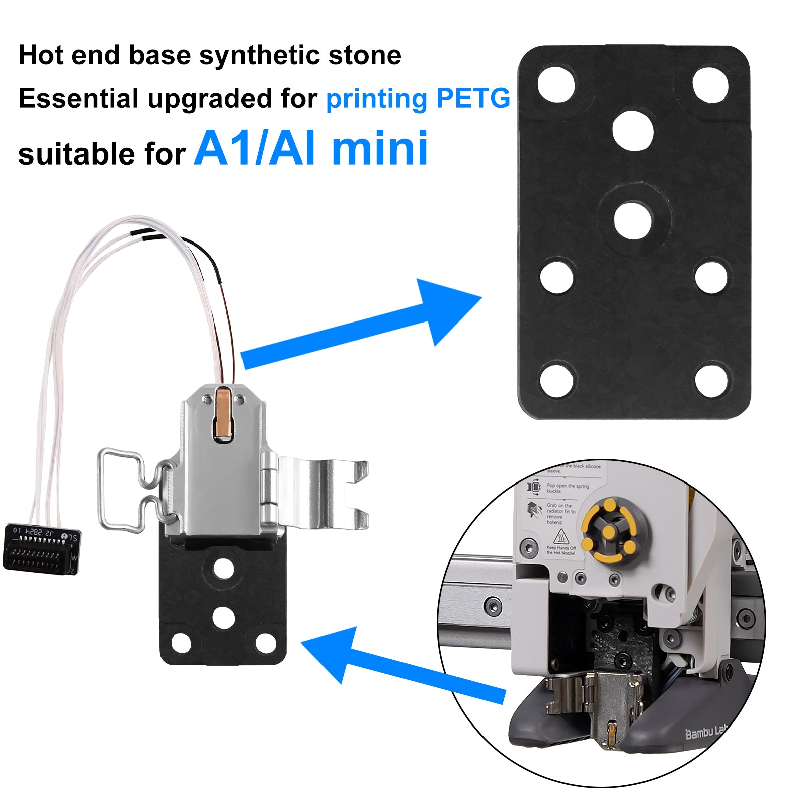 Hotend Mounting Heating Assembly for Bambu Lab A1 A1 Mini