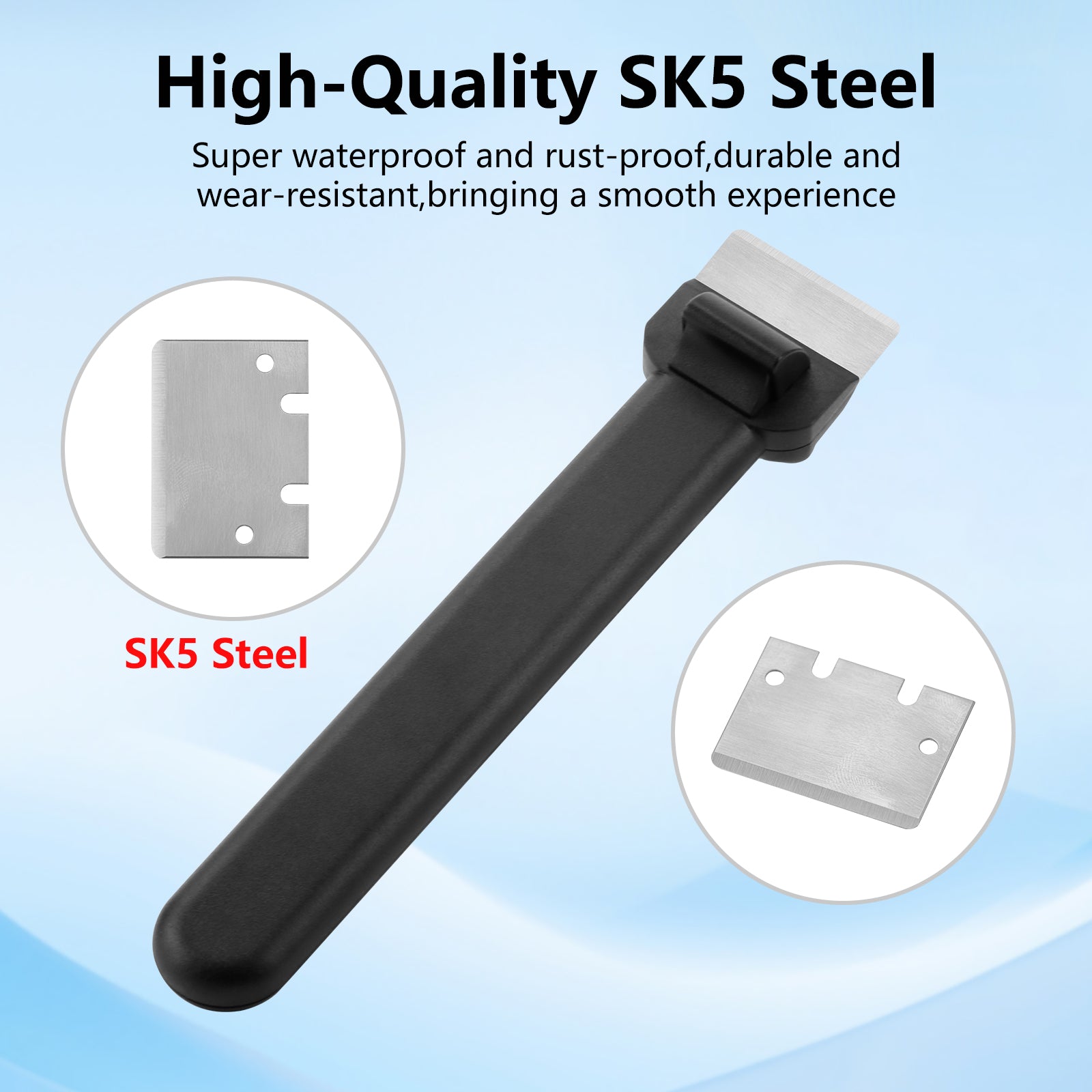 SK5 Steel Blade 3D Printer Scraper for Bambu Lab A1 Mini / P1 / X1 / Creality printer– Durable Build Plate Print Removal Tool