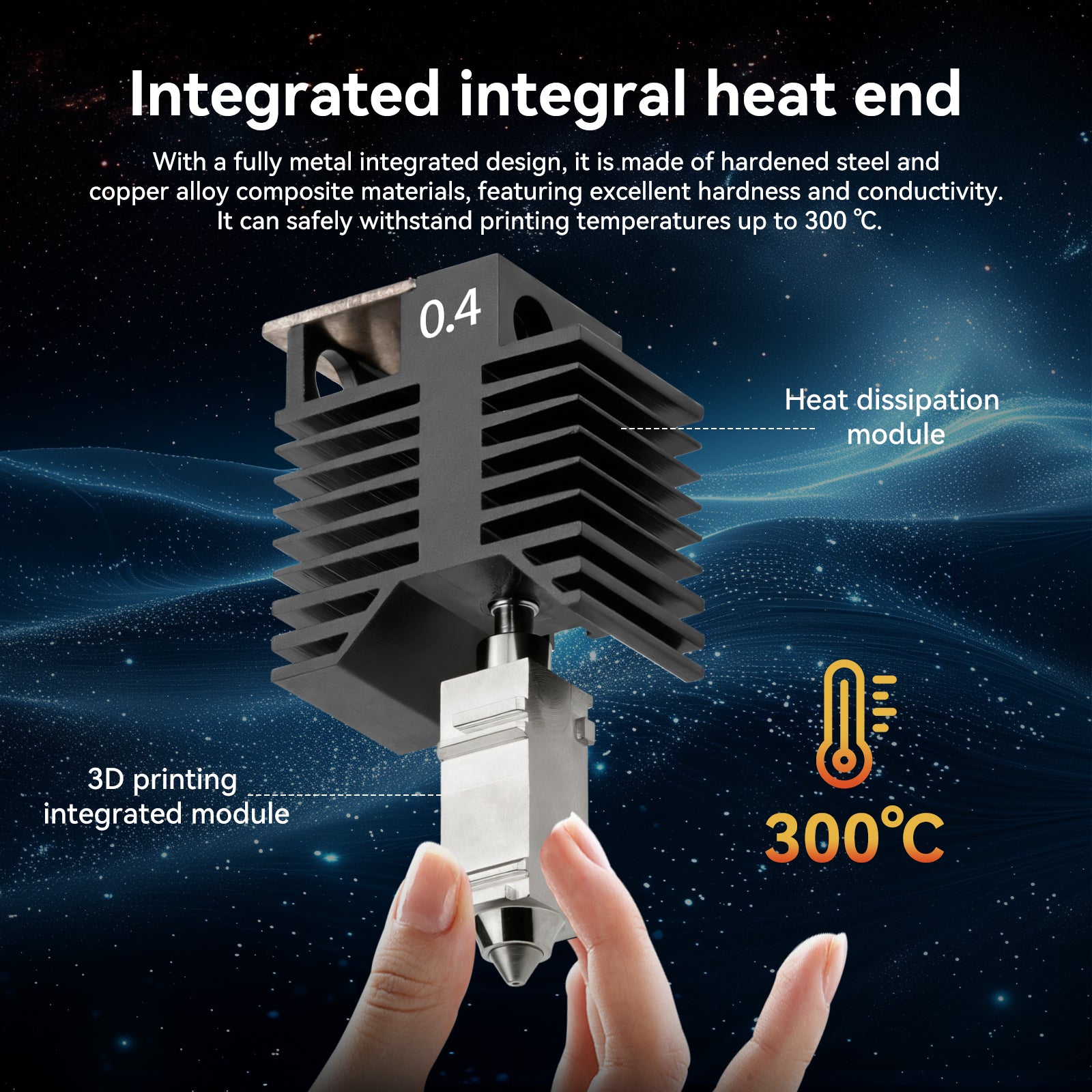 Hardened Steel Nozzle Hotend for Snapmaker U1 3D Printer – High Temperature Wear-Resistant Extruder Upgrade