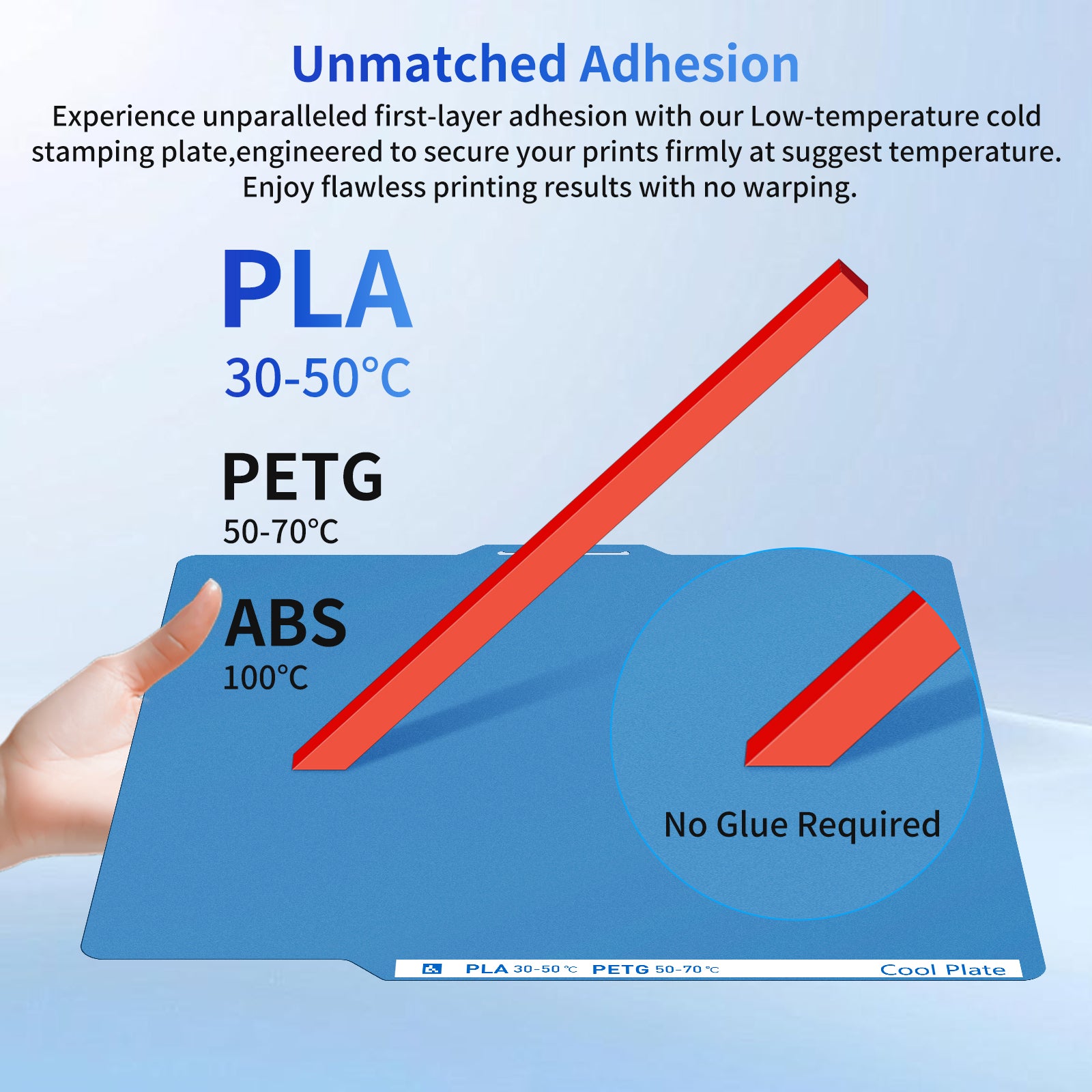 Double-Sided Frosted PEI Cold Build Plate for Bambu Lab X1C / X1 / P1S / P1P / A1 3D Printer Parts 257x257mm