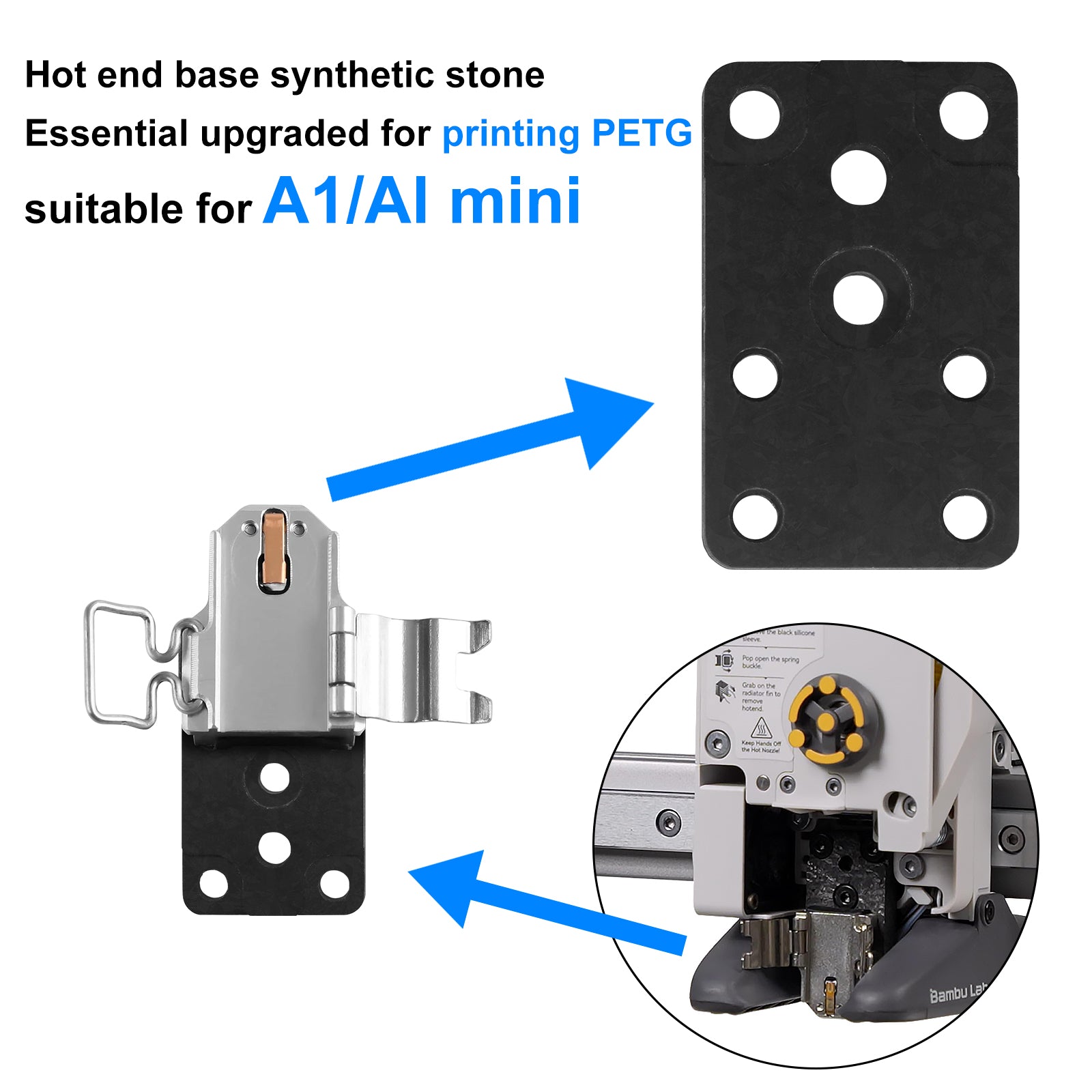 Hotend Mounting Heating Assembly for Bambu Lab A1 A1 Mini