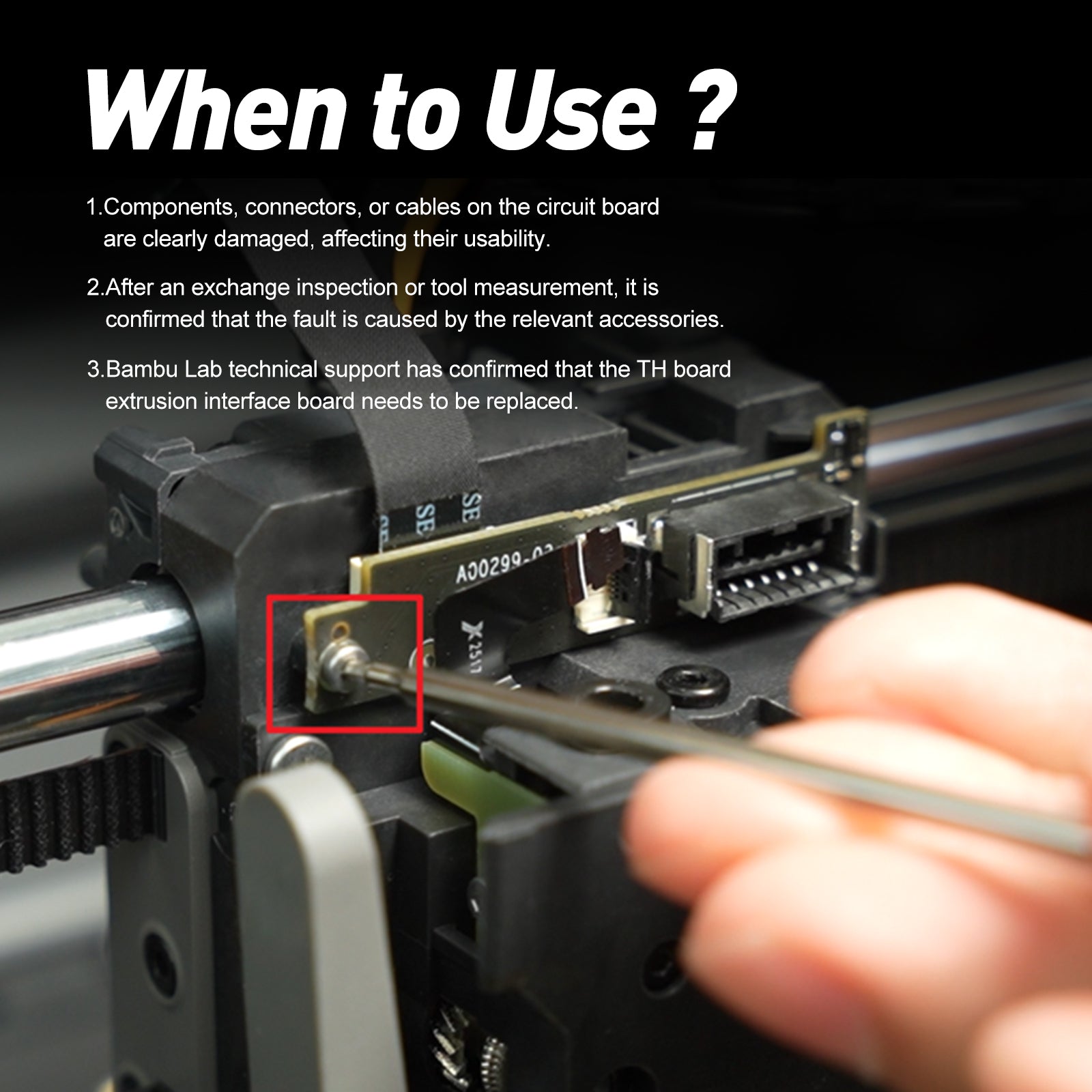 Extruder Connection Board for Bambu Lab P2S 3D Printer – Stable Signal Control & Reliable Replacement Part