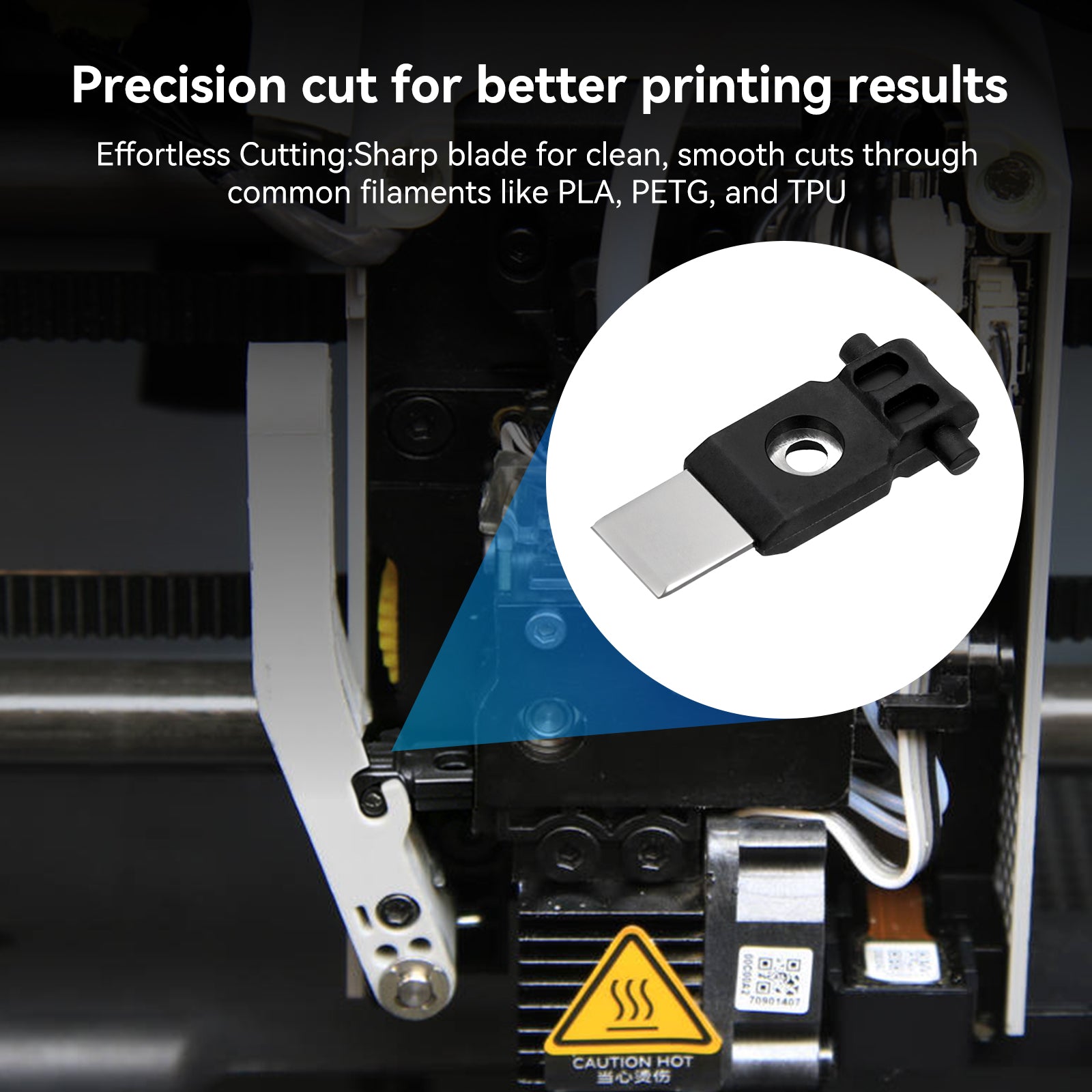 High-Quality Injection Molded Cutter Blade for Bambu Lab X1 / P1 / A1 / A1 Mini