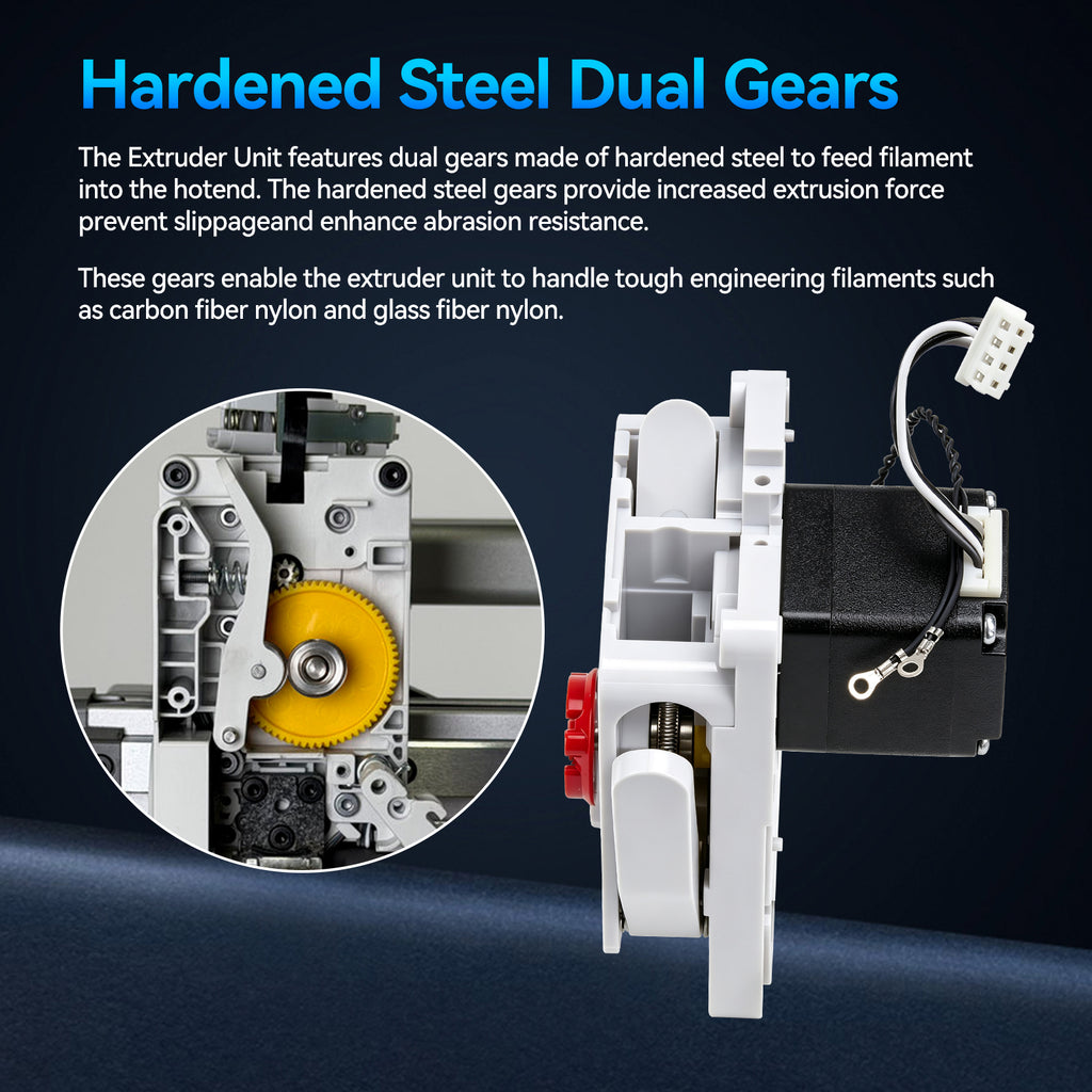 Hardened Steel Dual Gear Extruder Assembly Kit for Bambu Lab A1 A1 Mini 3D Printer – Replacement Extruder Upgrade