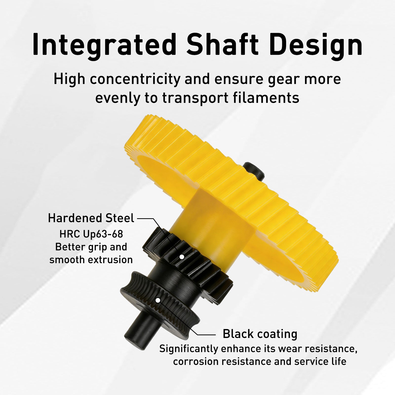 Upgraded Hardened Steel Extruder Gear for Bambu Lab P2S, High Strength Wear-Resistant Extruder Drive Gear Kit