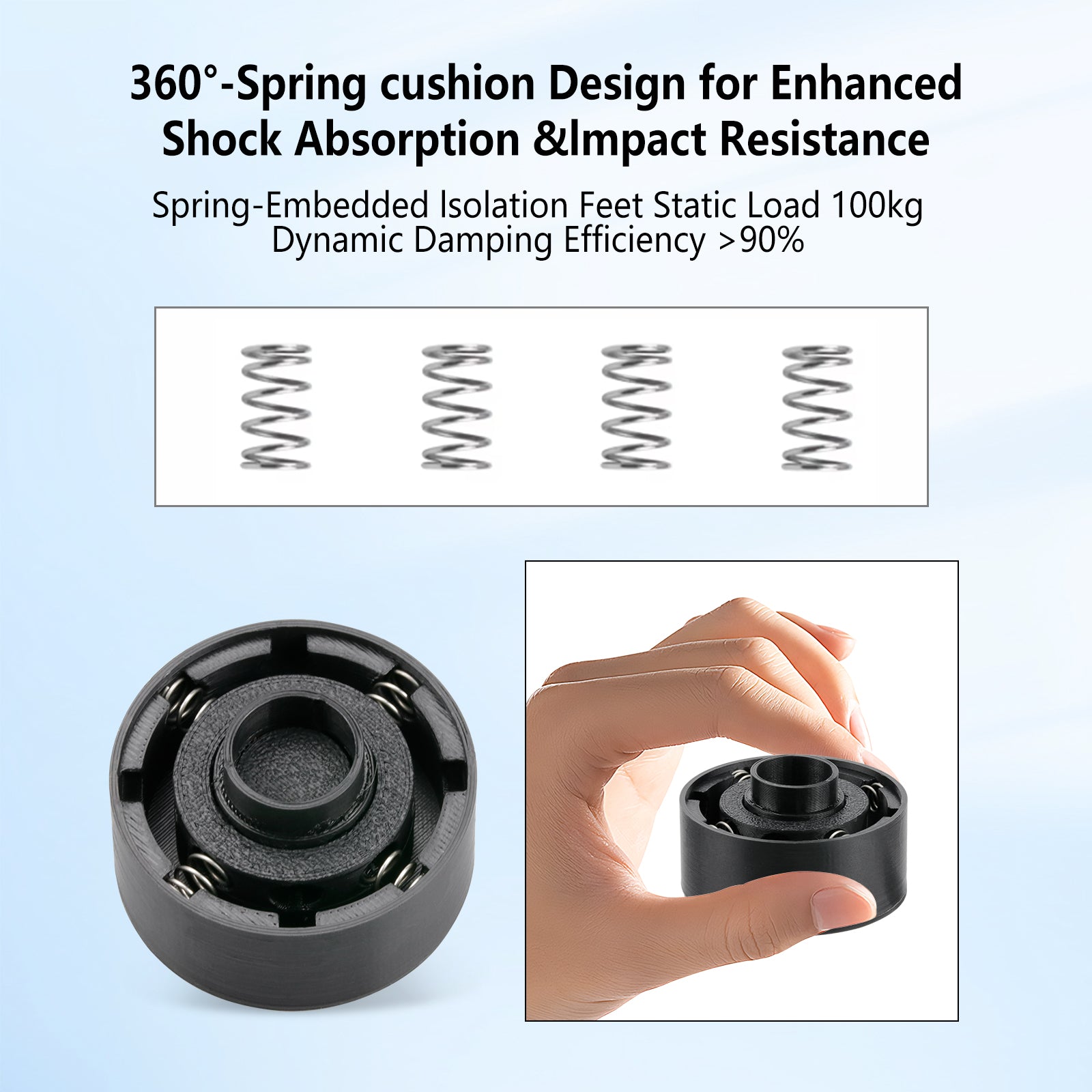 Anti-Vibration Foot Pad Set for Bambu Lab P1/X1 Series Snapmaker U1 Anycubic S1