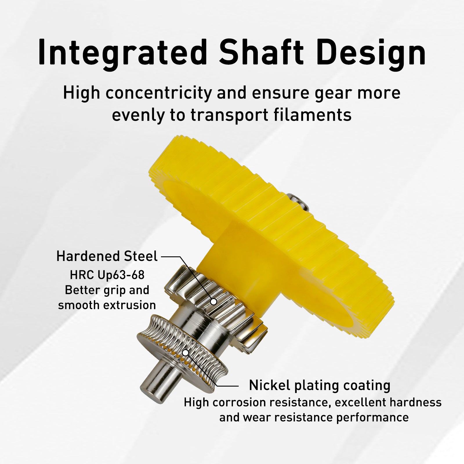 Nickel-Plated Hardened Steel Extruder Gear Kit for Bambu Lab P2S – Wear-Resistant Upgrade for Smooth & Stable Filament Feeding