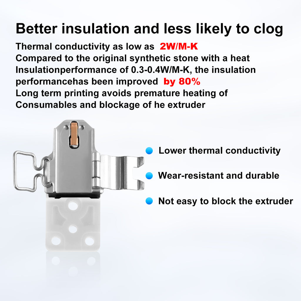 Ceramic Zirconia Hotend Mounting Heating Assembly for Bambu Lab P2S – High Temperature 2200°C Upgrade, Anti-Clog, 300°C+ Printing Stability