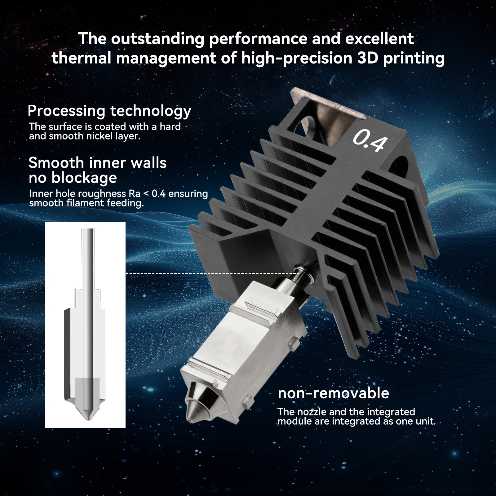 Hardened Steel Nozzle Hotend for Snapmaker U1 3D Printer – High Temperature Wear-Resistant Extruder Upgrade