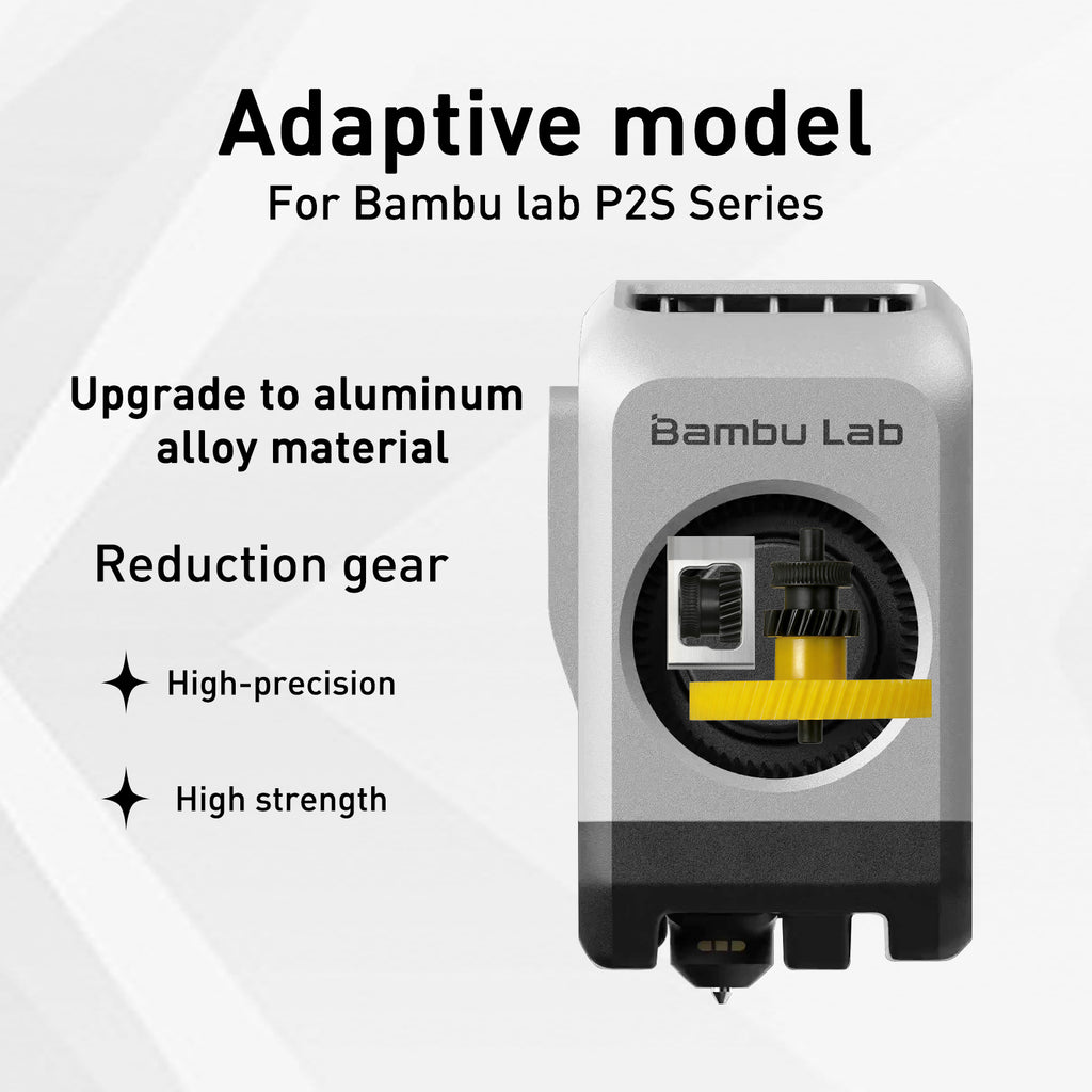 Upgraded Hardened Steel Extruder Gear for Bambu Lab P2S, High Strength Wear-Resistant Extruder Drive Gear Kit