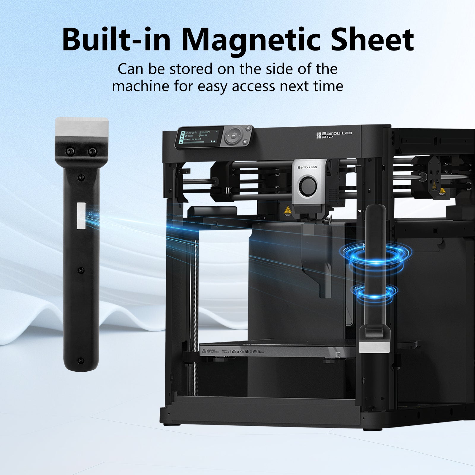 SK5 Steel Blade 3D Printer Scraper for Bambu Lab A1 Mini / P1 / X1 / Creality printer– Durable Build Plate Print Removal Tool
