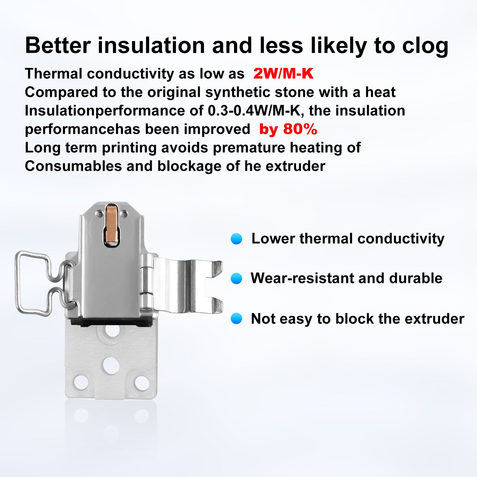 Aluminum Heating Block Ceramic Zirconia Hotend Mounting Heating Assembly for Bambu Lab A1 A1 Mini
