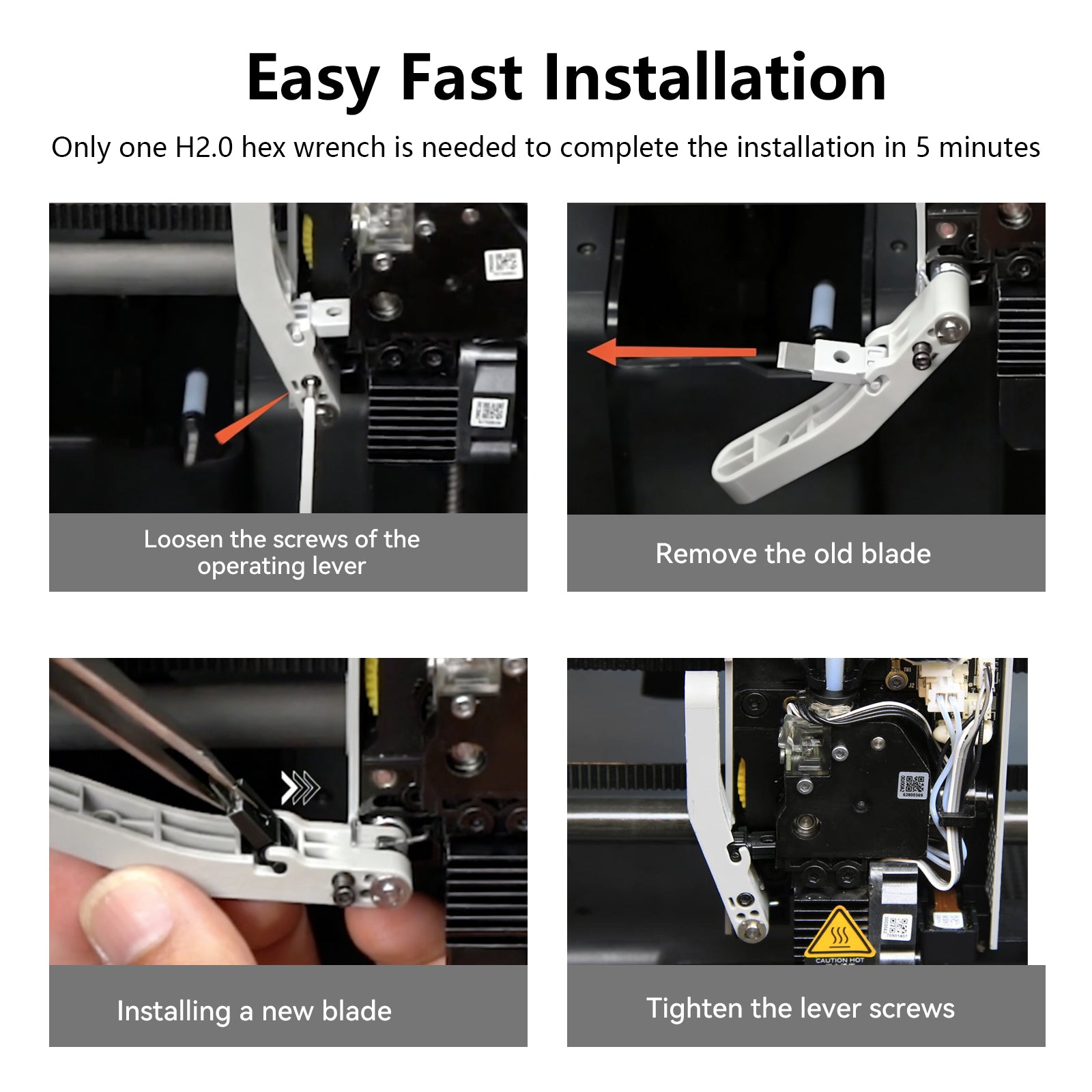 High-Quality Injection Molded Cutter Blade for Bambu Lab X1 / P1 / A1 / A1 Mini