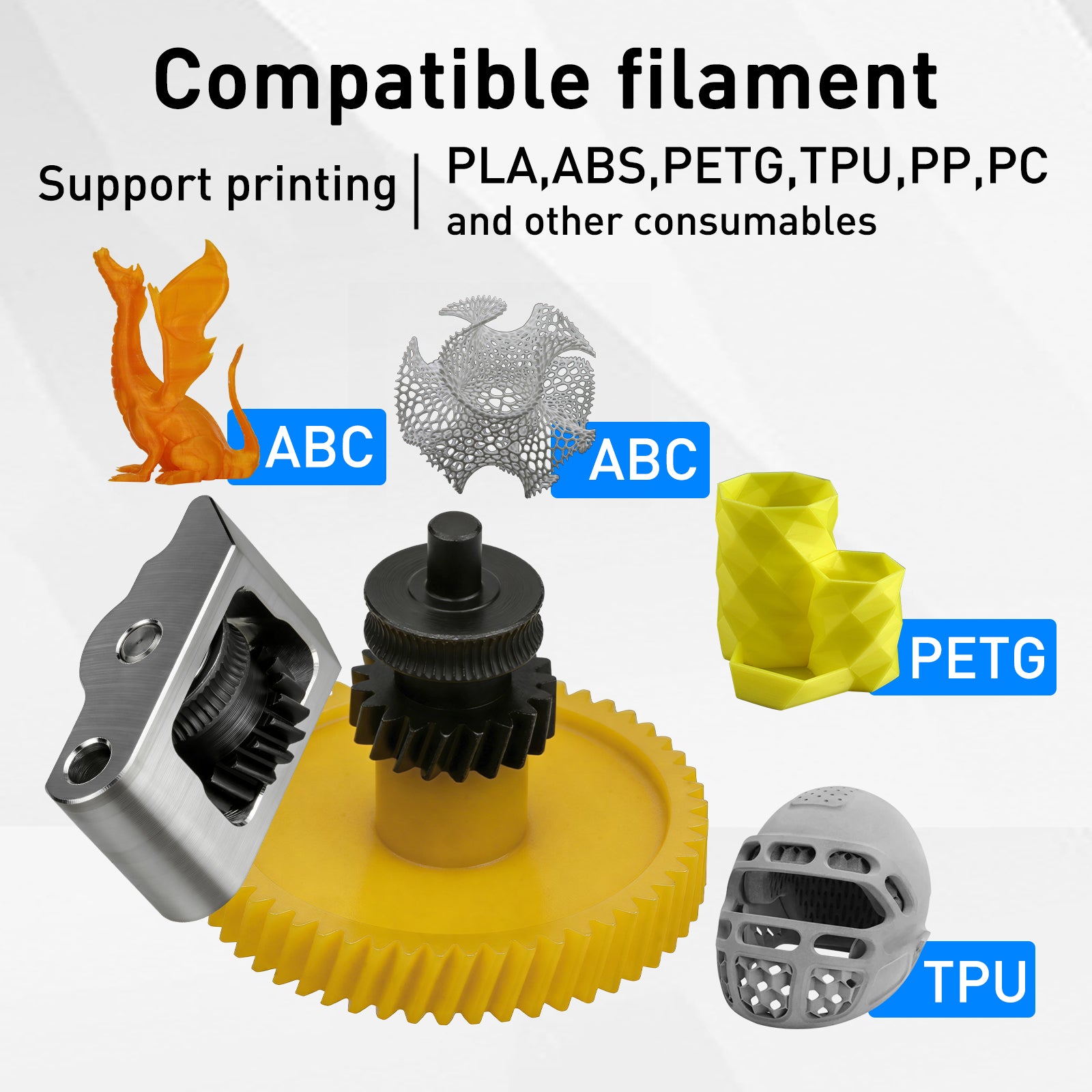 Upgraded Hardened Steel Extruder Gear for Bambu Lab P2S, High Strength Wear-Resistant Extruder Drive Gear Kit