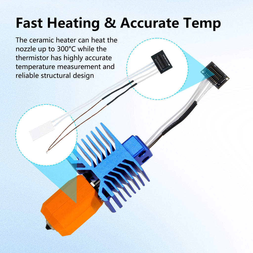 TZ5.0 Hardened Steel Nozzle Hotend for Bambu Lab P1 Series 3D Printer Upgrade Replacement Nozzle