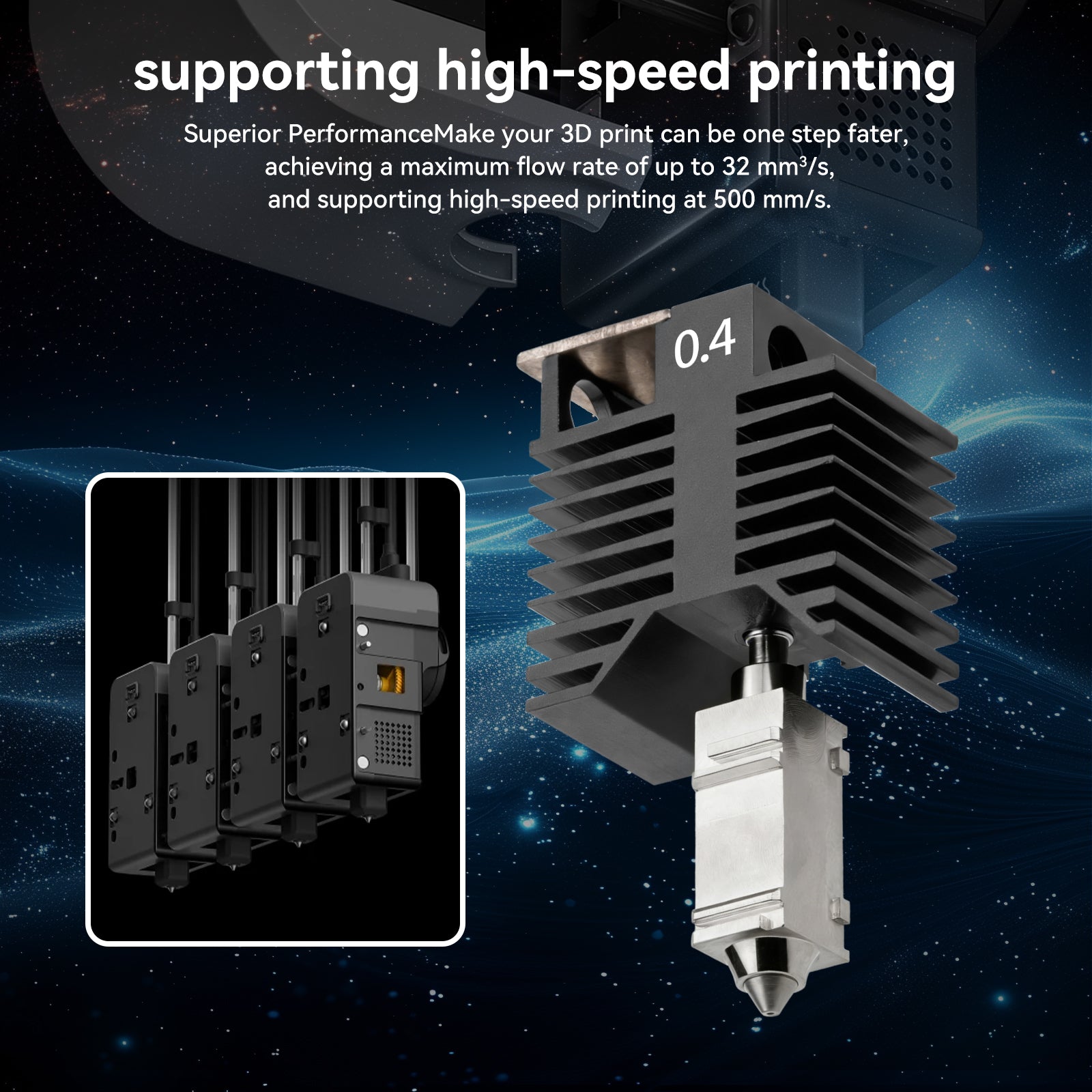 Hardened Steel Nozzle Hotend for Snapmaker U1 3D Printer – High Temperature Wear-Resistant Extruder Upgrade