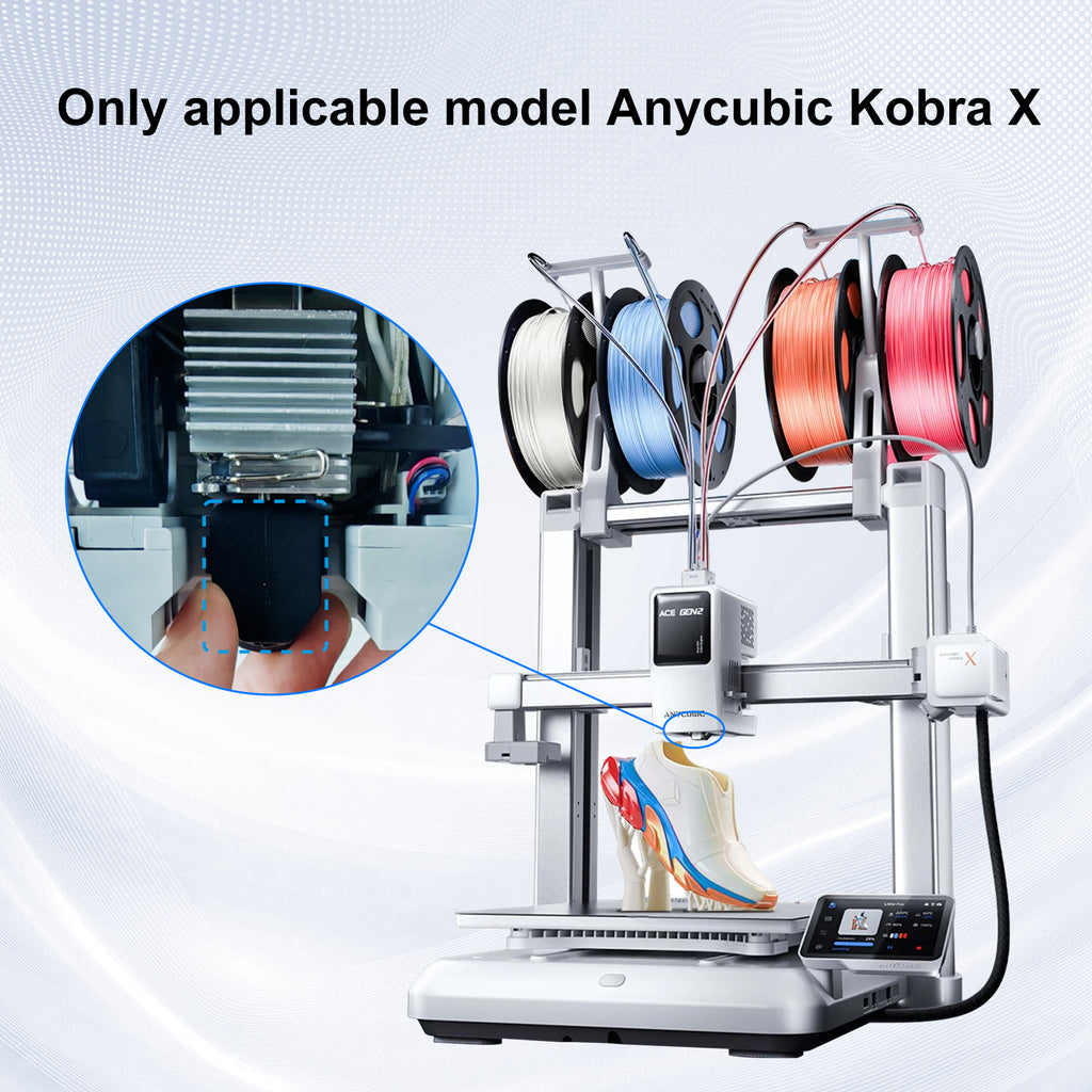 Silicone Sock for Anycubic Kobra X Hotend – Heat Resistant Nozzle Cover for Stable Printing