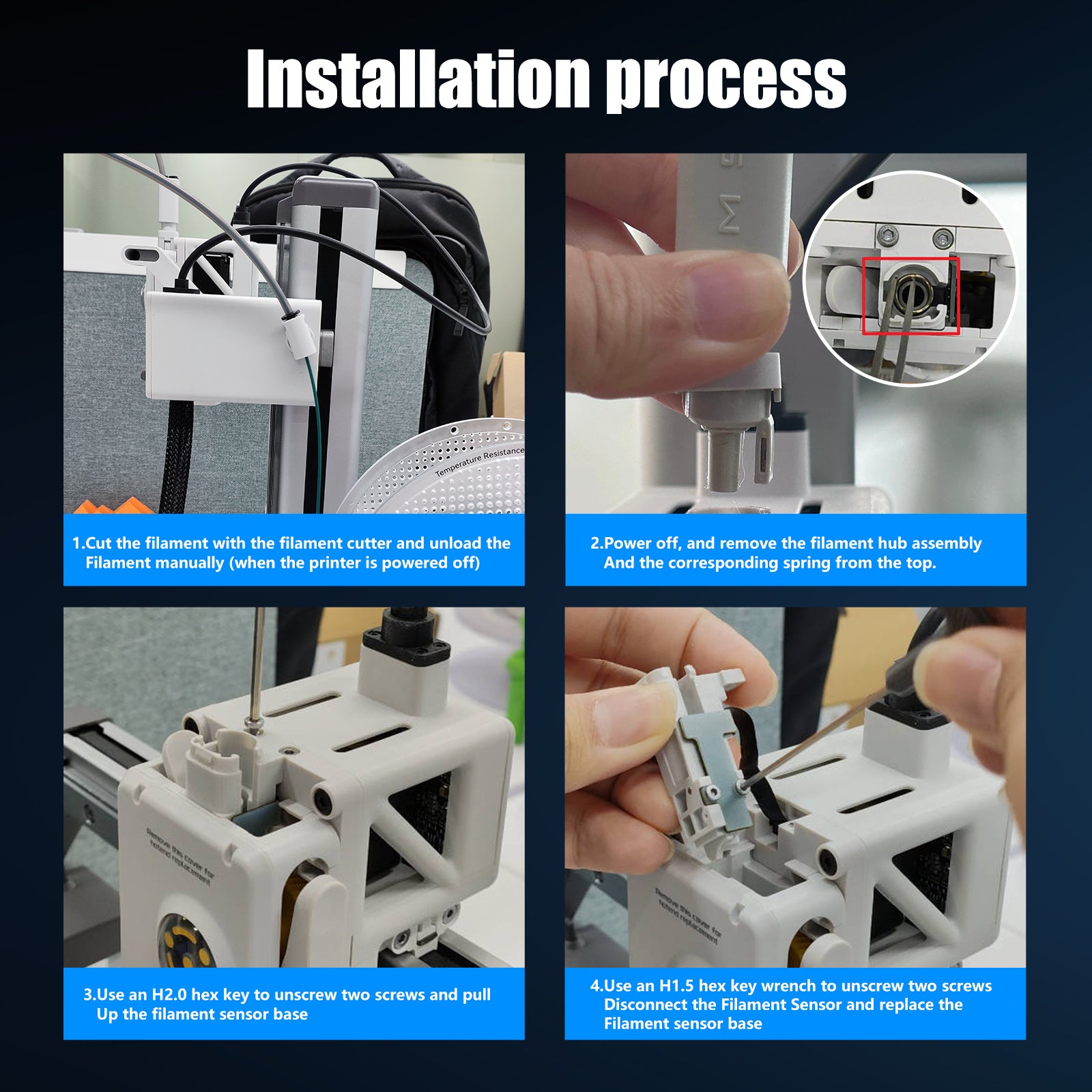 Filament Sensor Base for Bambu Lab A1