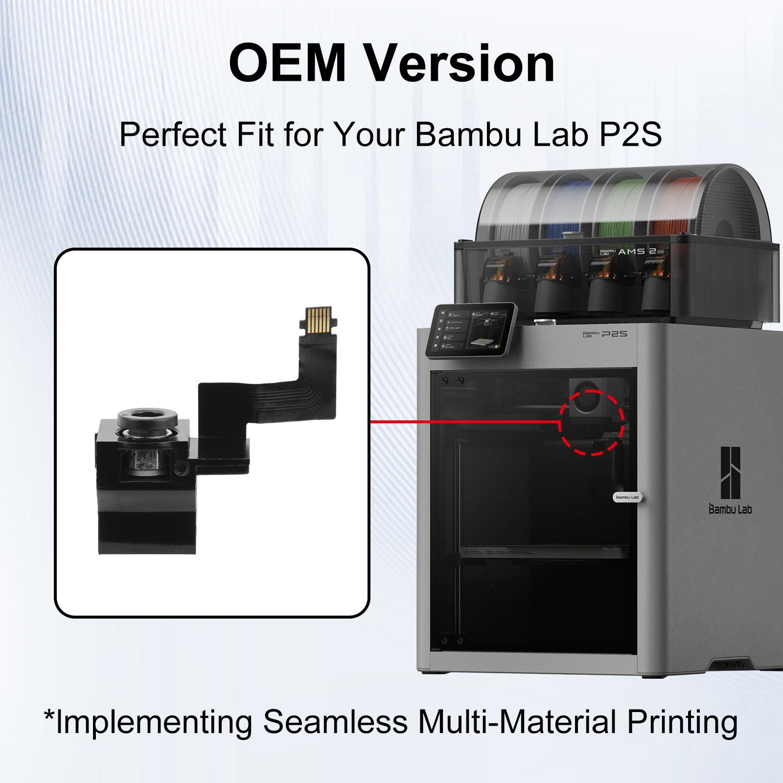 Extruder Filament Sensor for Bambu Lab P2S – Accurate Filament Detection & Runout Sensor Replacement