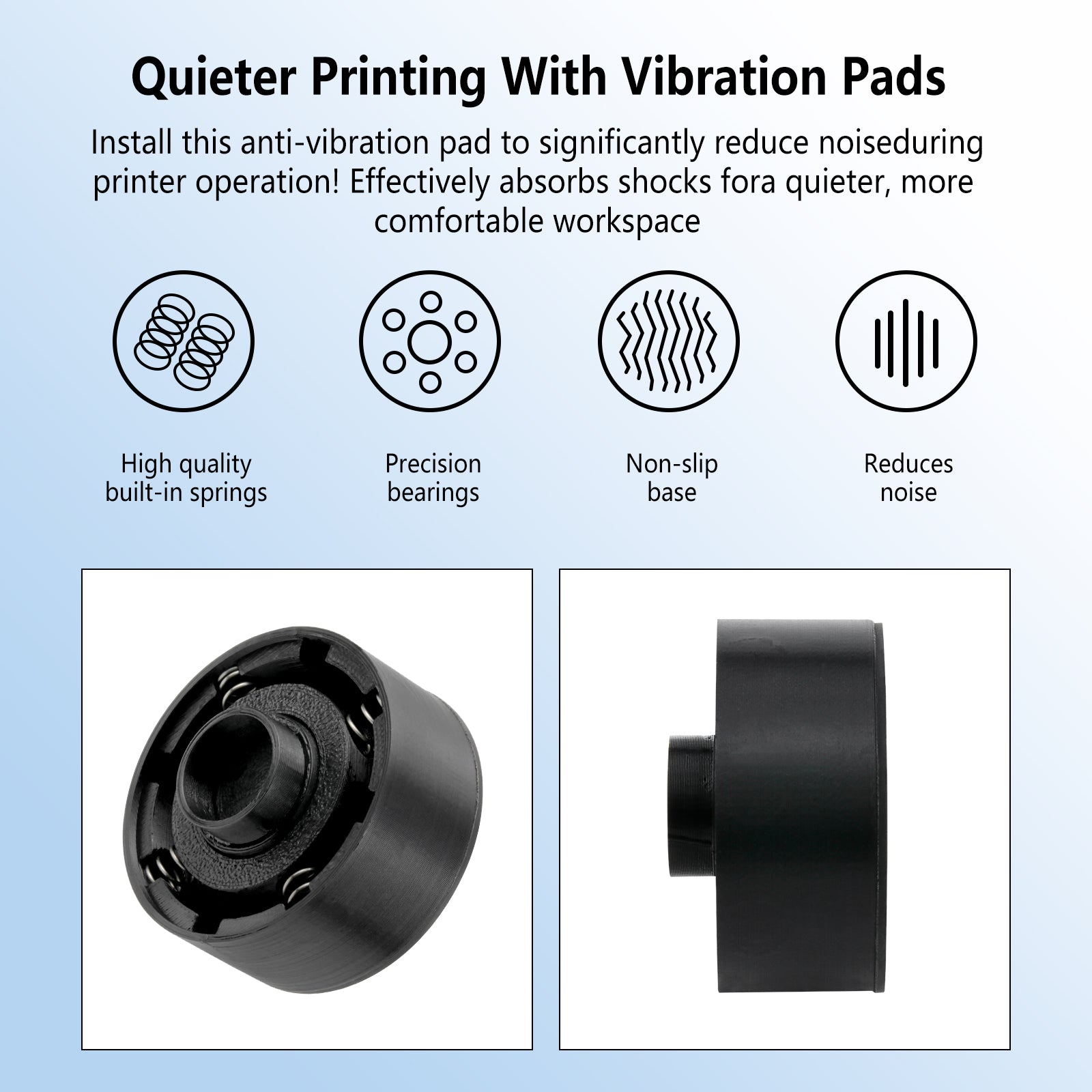 Anti-Vibration Foot Pad Set for Bambu Lab P1/X1 Series Snapmaker U1 Anycubic S1