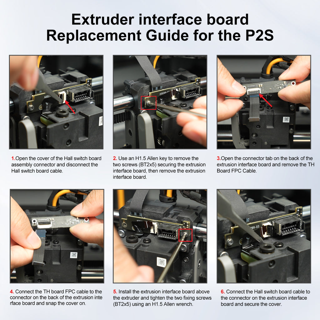 Extruder Connection Board for Bambu Lab P2S 3D Printer – Stable Signal Control & Reliable Replacement Part