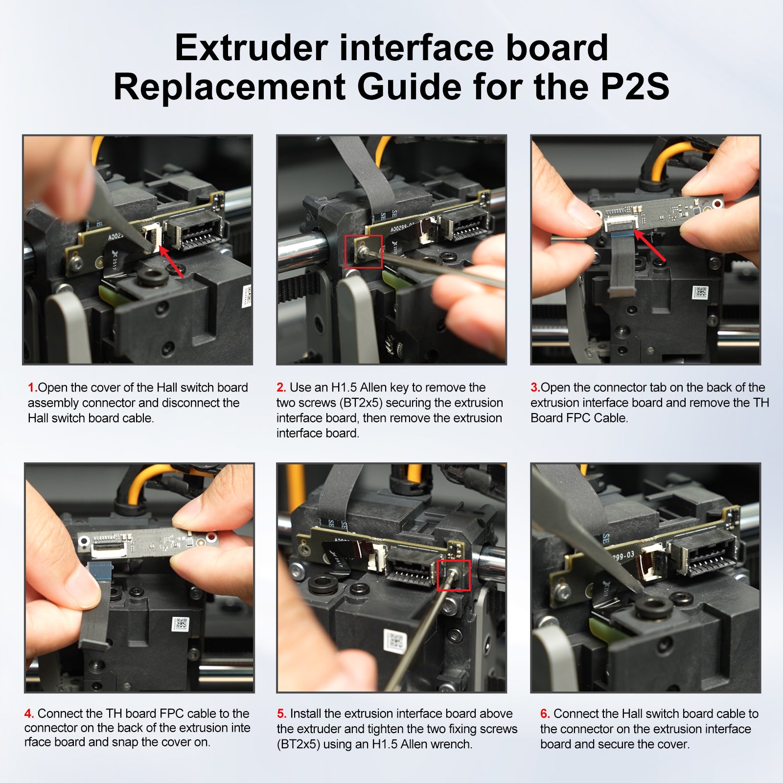 Extruder Connection Board for Bambu Lab P2S 3D Printer – Stable Signal Control & Reliable Replacement Part
