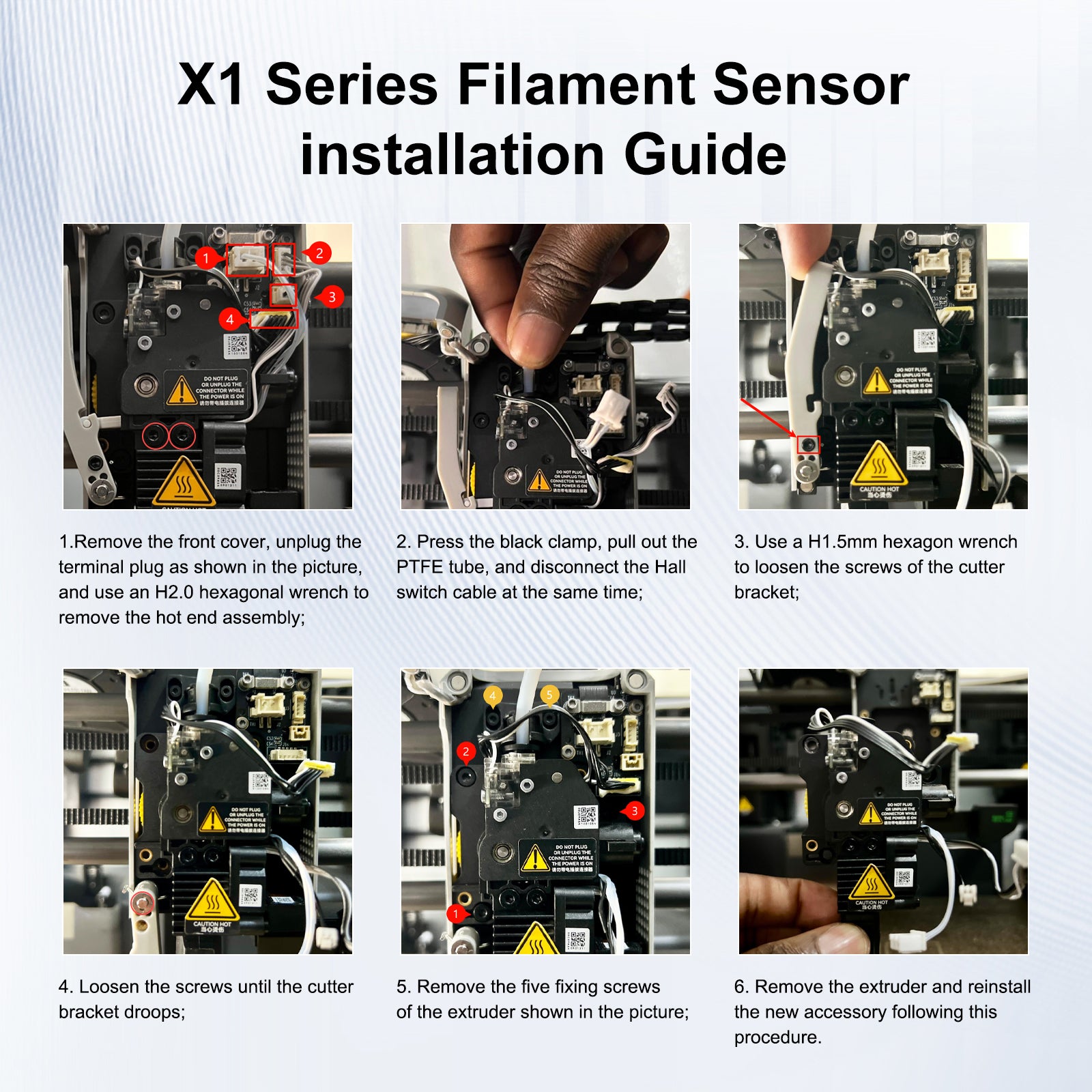 Extruder Filament Sensor for Bambu Lab X1 Series