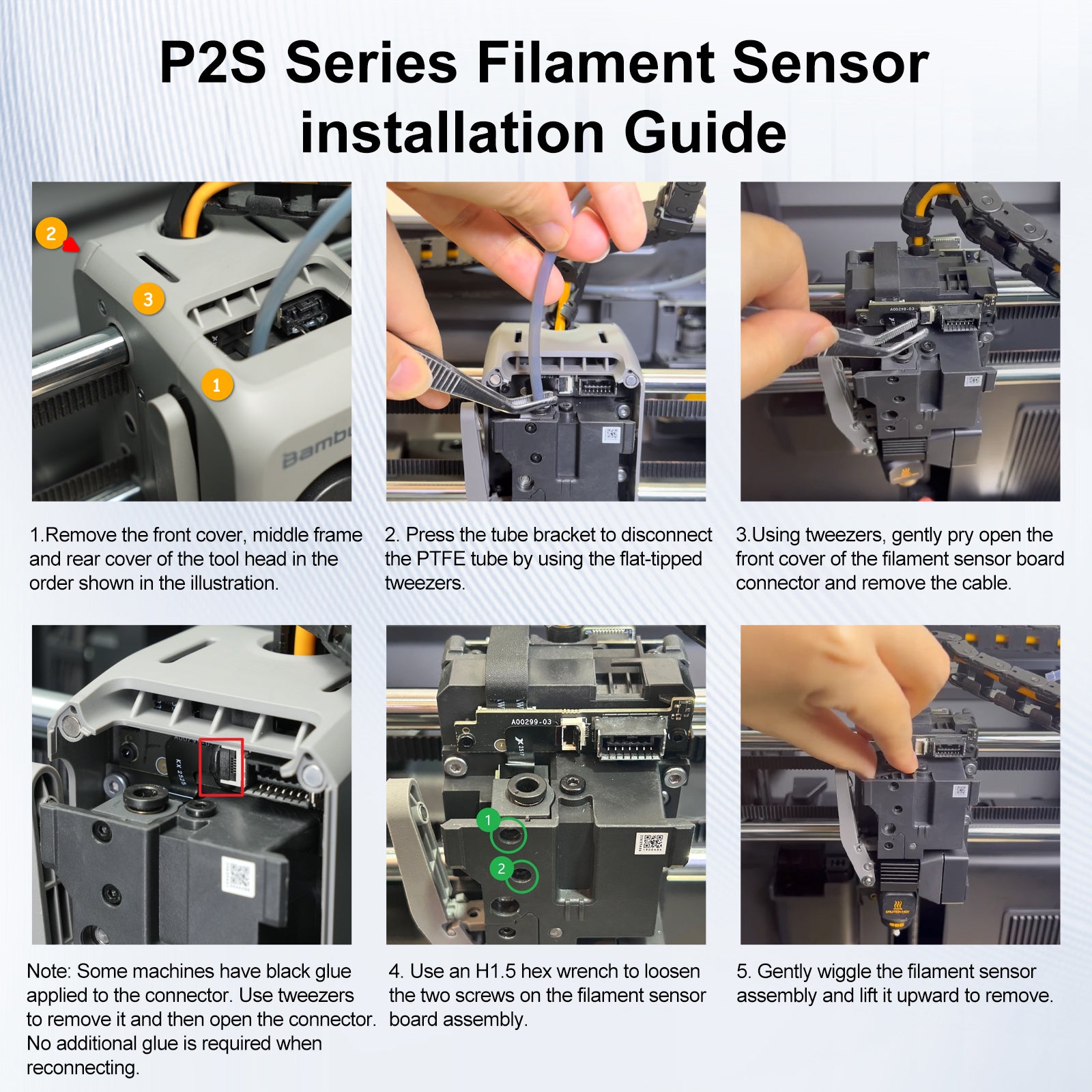 Extruder Filament Sensor for Bambu Lab P2S – Accurate Filament Detection & Runout Sensor Replacement