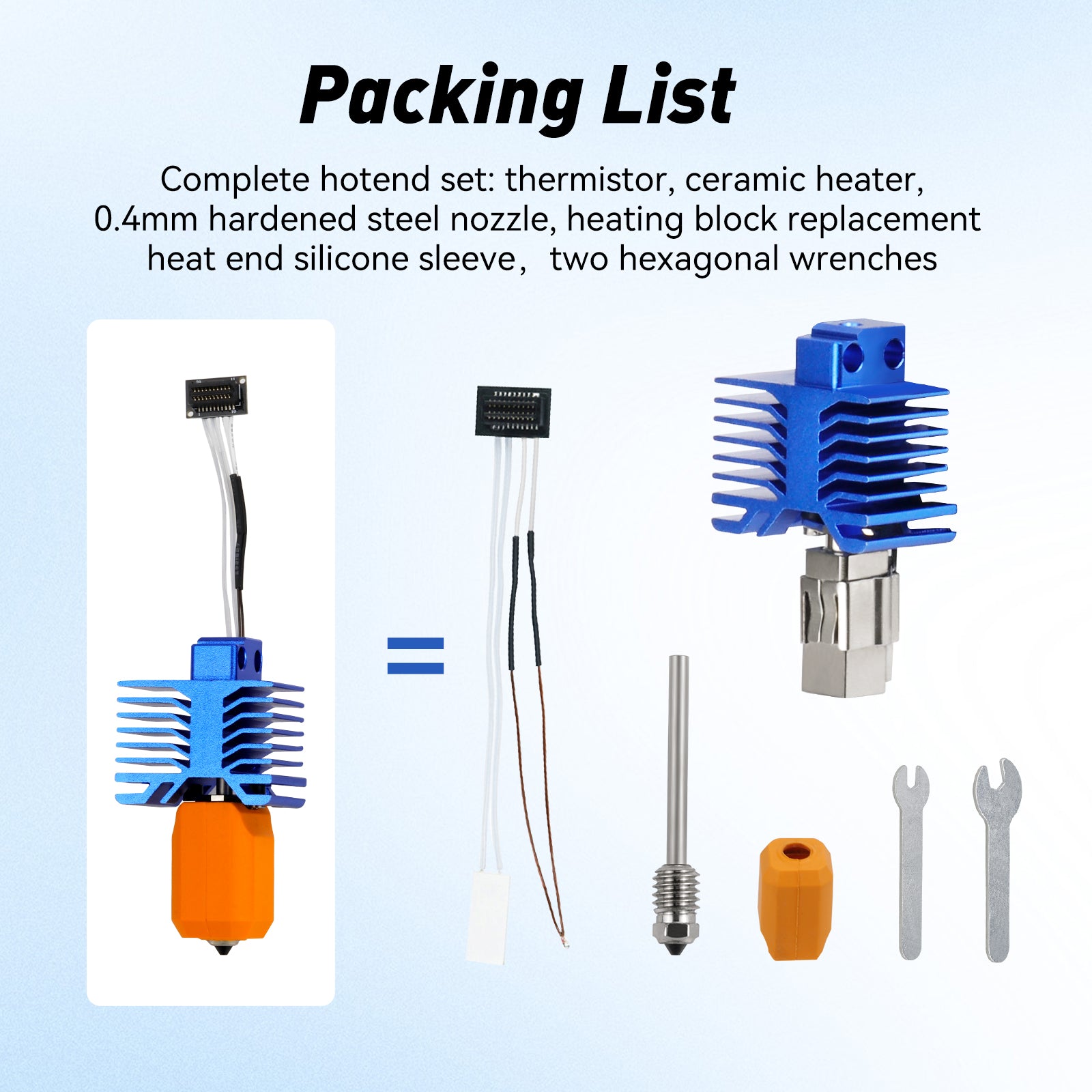 TZ5.0 Hardened Steel Nozzle Hotend for Bambu Lab P1 Series 3D Printer Upgrade Replacement Nozzle