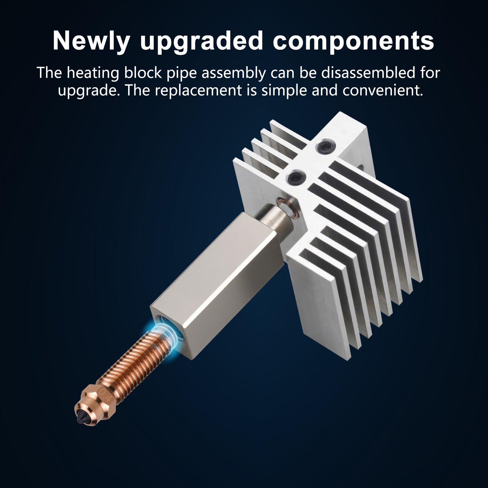 Upgraded Ceramic Heat Break Hotend Kit for Elegoo Centauri Carbon | High Temp Resistant, Smooth Extrusion, Anti-Clog