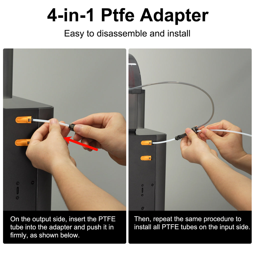 4 in 1 PTFE Adapter Filament Cleaning Pad for Bambu Lab H2C H2D H2S X1 X1C P1P P1S A1 A1mini 4 in 1 PTFE Filament Cleaning Pad Replacement for Bambu H2C 3D Printer Parts