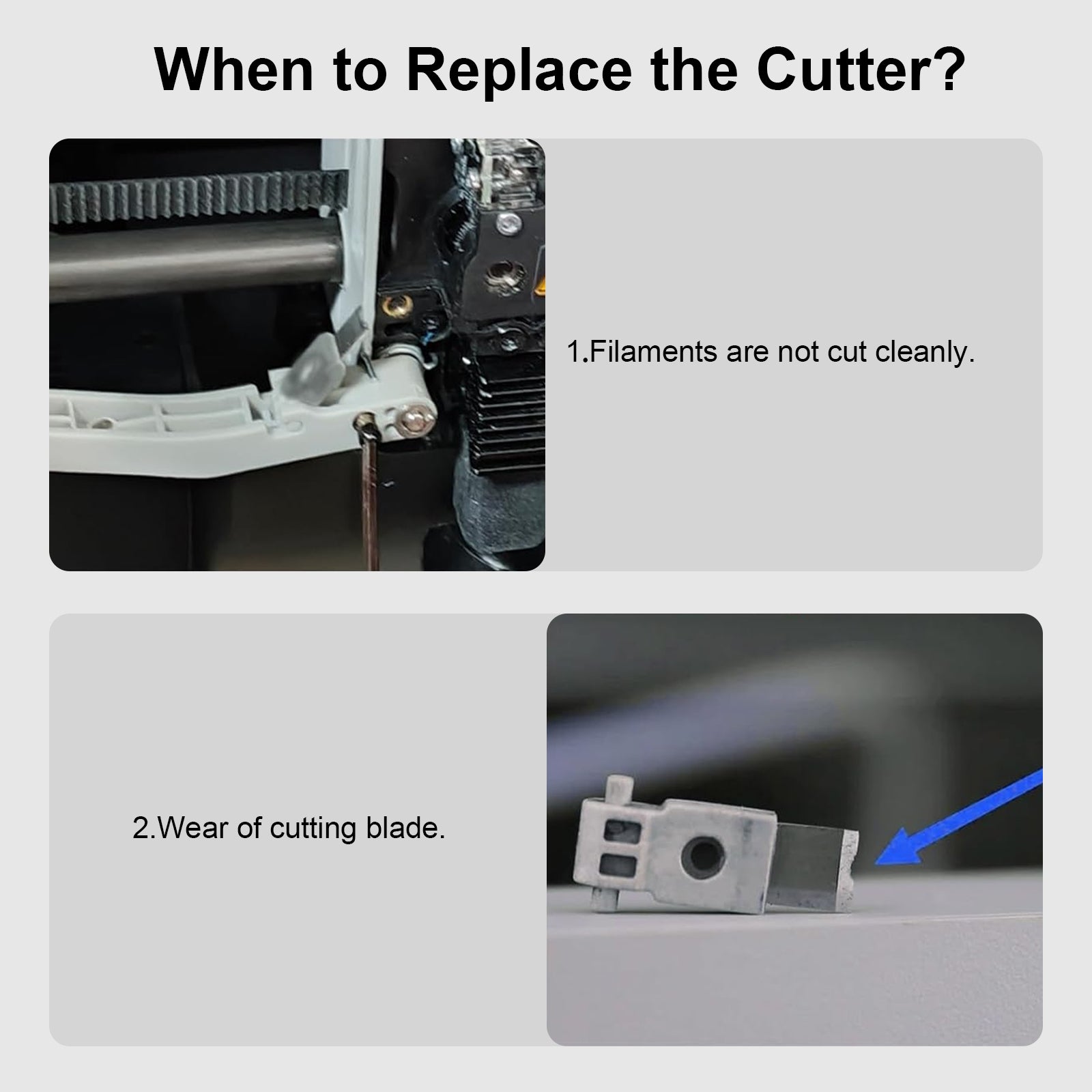High-Quality Injection Molded Cutter Blade for Bambu Lab X1 / P1 / A1 / A1 Mini