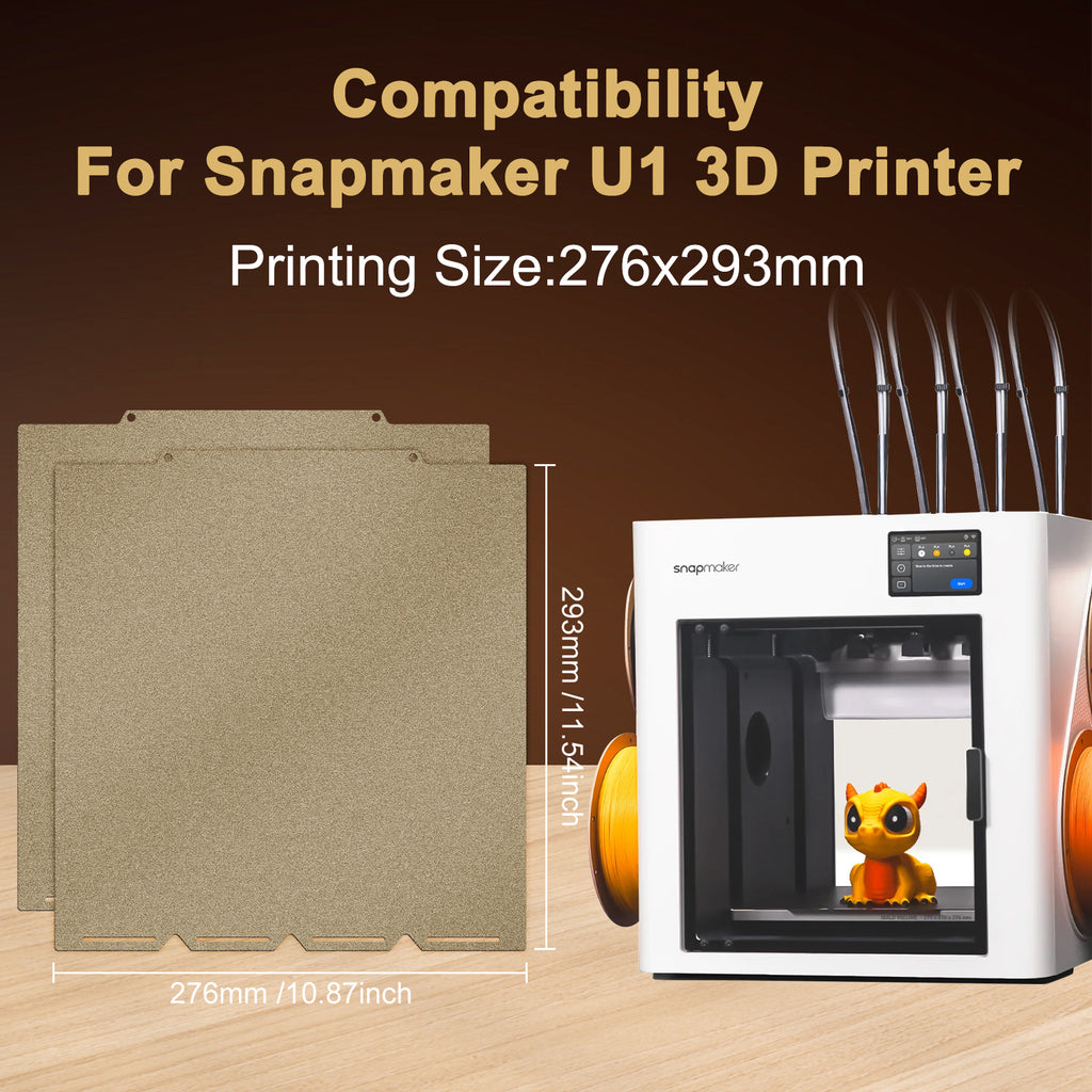 PEI Build Plate For Snapmaker U1 3D Printer Build Plate Double-Sided PEI Print Removable Surface Platform