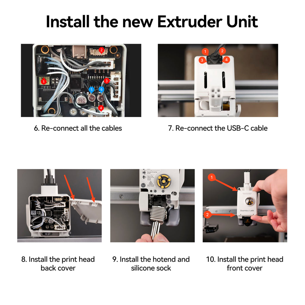 Hardened Steel Dual Gear Extruder Assembly Kit for Bambu Lab A1 A1 Mini 3D Printer – Replacement Extruder Upgrade