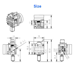 M6 Direct Drive Extruder Dual Gear Extruder DIY 3D Printer Kit