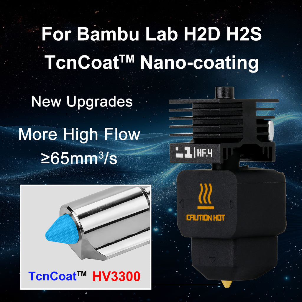 Upgrade TcnCoat for Bambu Lab P2S H2D H2S Hotend Super Flow Bambulab Nozzle 0.4 0.6 0.8 Hot End Quality Assurance Accessories